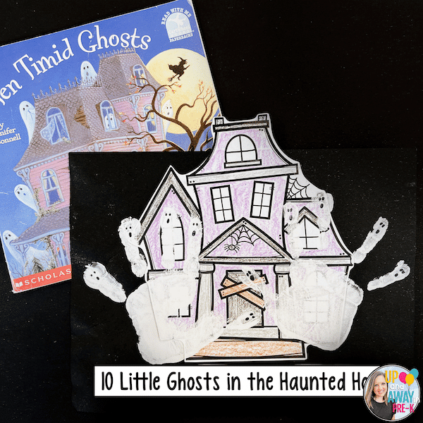 Halloween book and craft about ghosts and counting